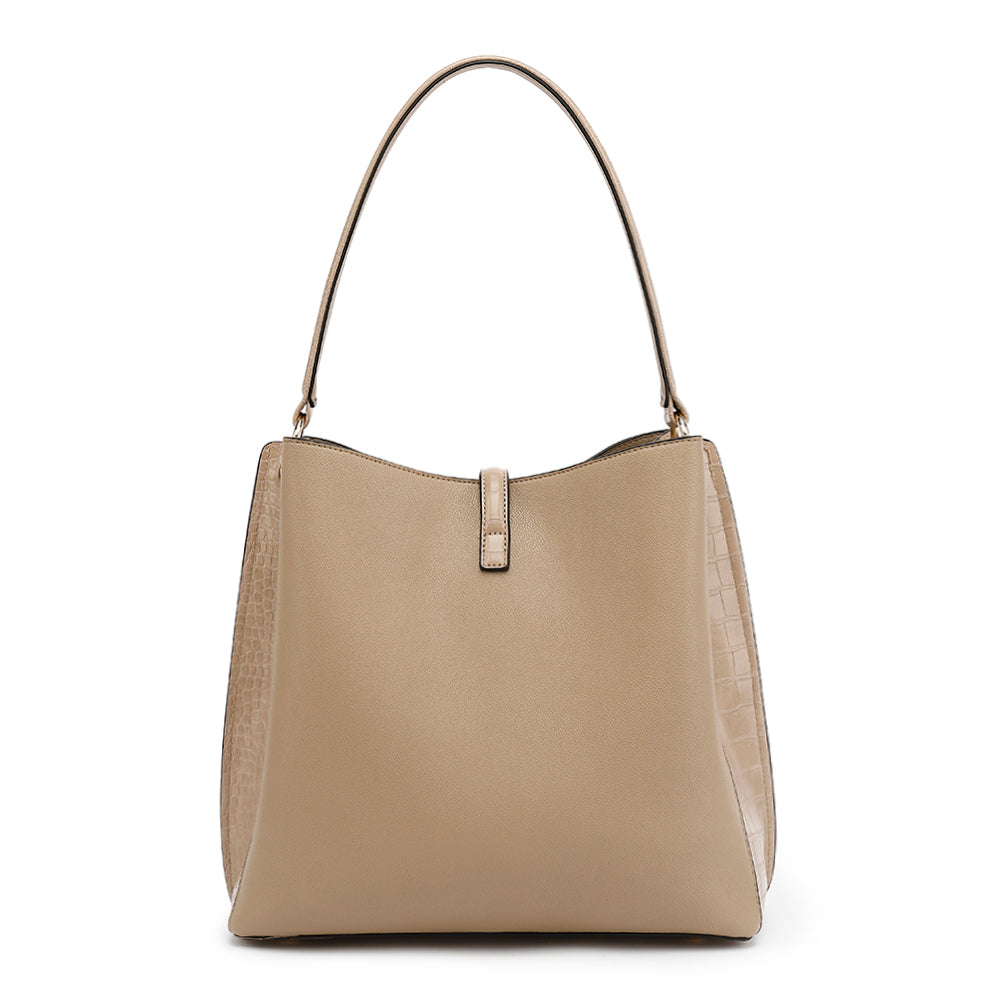 Mulher - Bolsa de Hobo - Inserções de Crocodilo - Estilo Chic