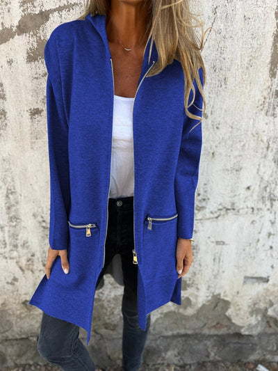 Colete feminino longo, Liso - Angelique