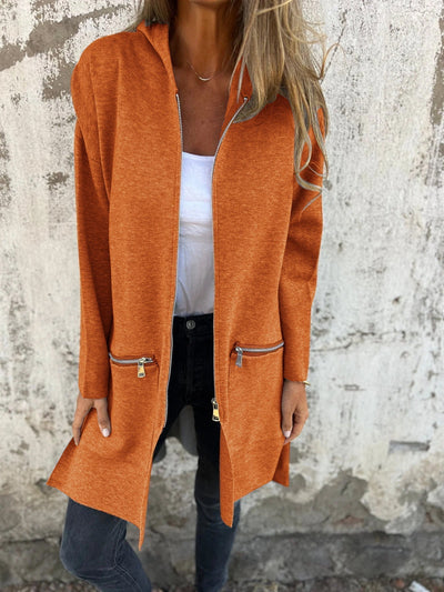 Colete feminino longo, Liso - Angelique