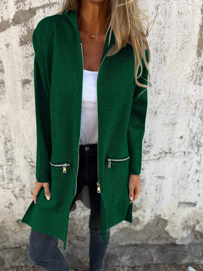Colete feminino longo, Liso - Angelique