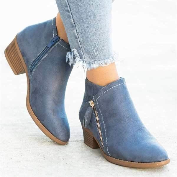 Botas de couro ortopédicas para mulheres