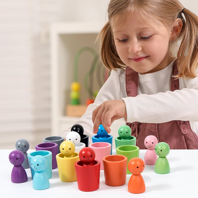 Taza Montessori para clasificar colores