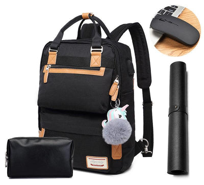 Mochila impermeável elegante com um compartimento de laptop de 15,6 polegadas