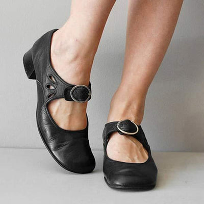 Anika - sapatos ortopédicos vintage com ponta redonda