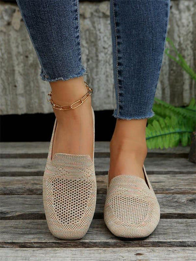 Claudia - sapatos planos não -deslizantes confortáveis ​​para mulheres com apoio ao pé do pé