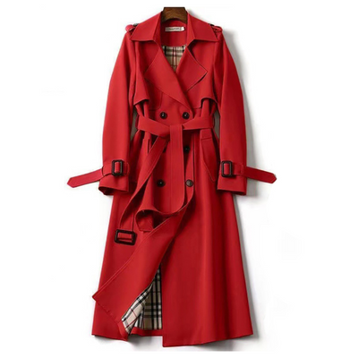 Elegante Gabardine Long com cinto - essencial no outono e na mola