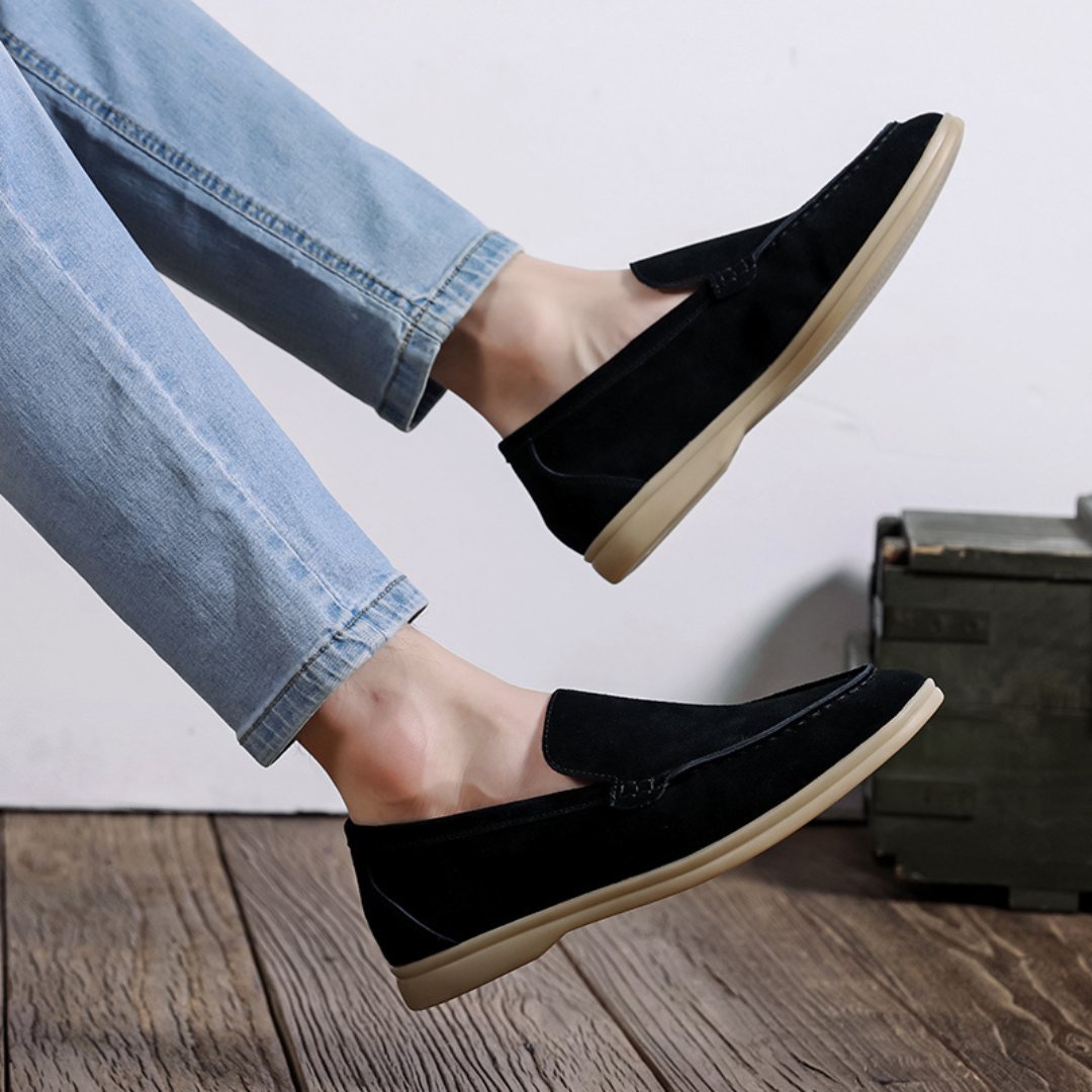 Mocassins exclusivos de camurça para o estilo de Milano