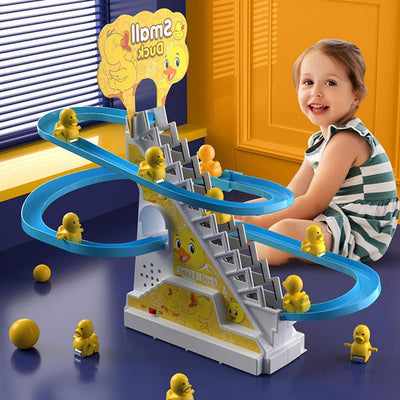 Pato deslizante de juguete con escalera