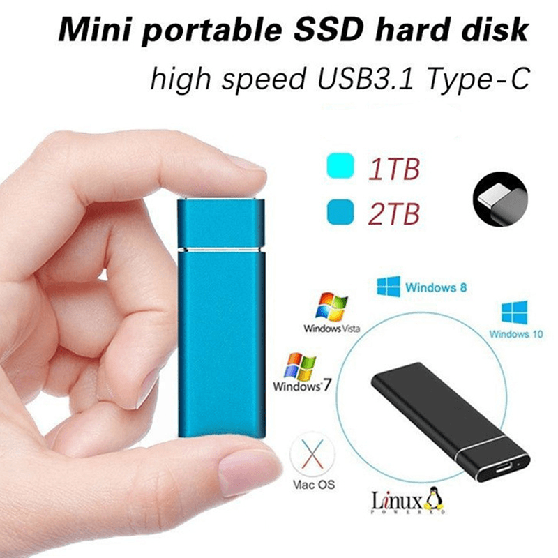 Voltdrive | Disco rígido SSD Externo ultra rápido portátil - armazenamento rápido de dados