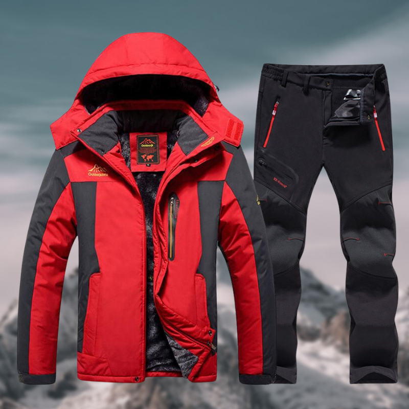 Conjunto ao ar livre para resistência à prova d'água e de inverno - jaqueta e calça