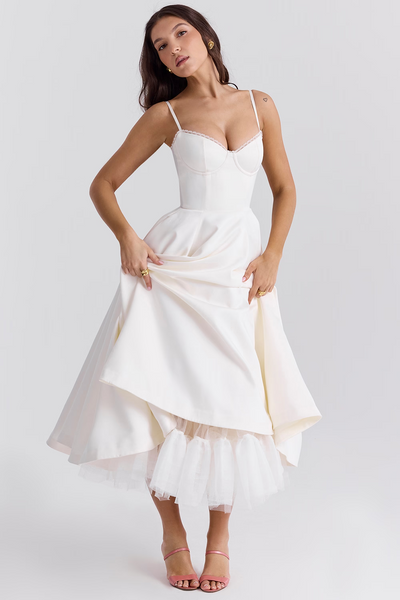 Sophie | Vestido de moldagem de luxo maxi