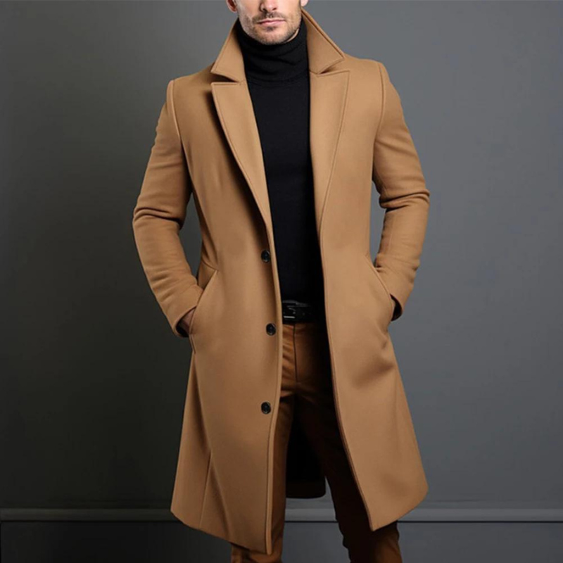 Wim | Elegante gabardina larga para el otoño