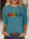 Jersey de Navidad con árboles de Navidad de colores