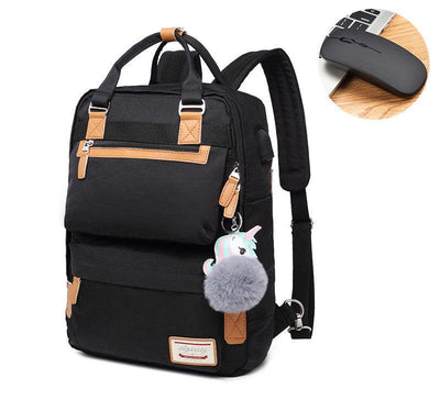 Mochila impermeável elegante com um compartimento de laptop de 15,6 polegadas