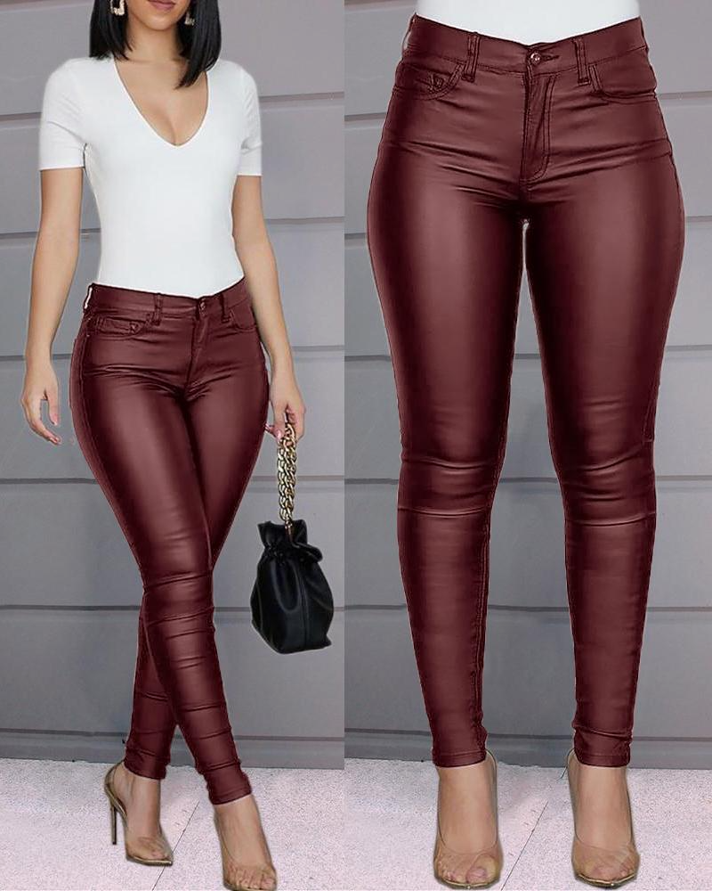 Stretch | Pantalones de piel elástica