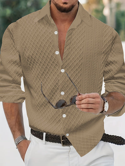 Camisa de homem de malha elástica: conforto moderno com um toque clássico