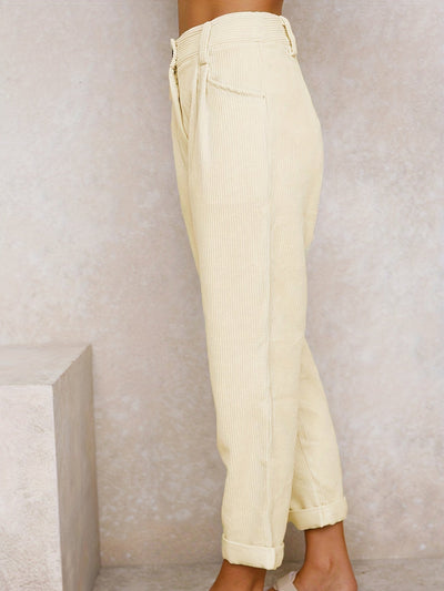 Pantalones casual de talle alto para mujer