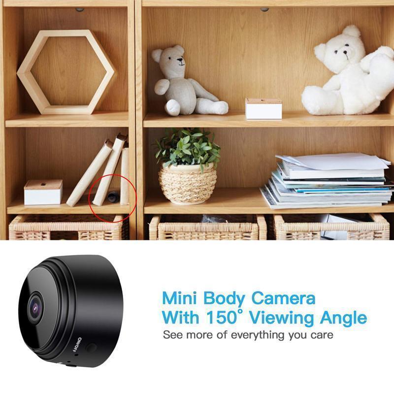 Minivisão | 1080p Mini Magnetic WiFi Câmera - Câmara de segurança portátil HD com visão noturna