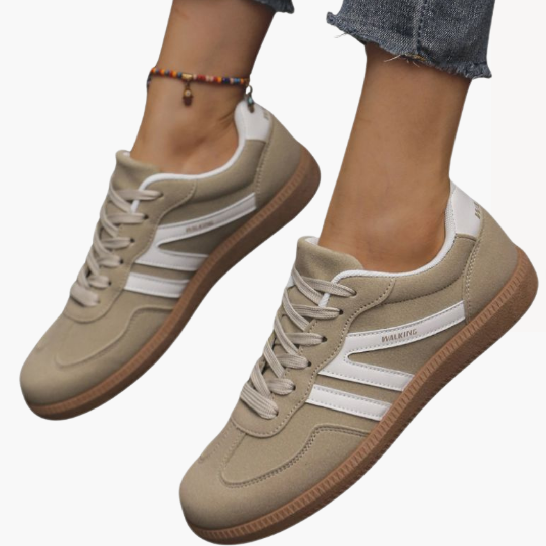 Zapatillas retro ortopédicas de mujer con cordones
