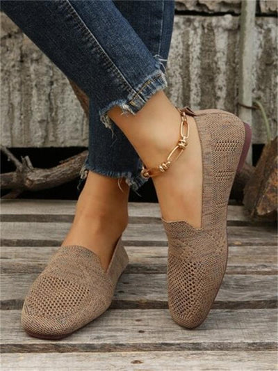 Claudia - sapatos planos não -deslizantes confortáveis ​​para mulheres com apoio ao pé do pé