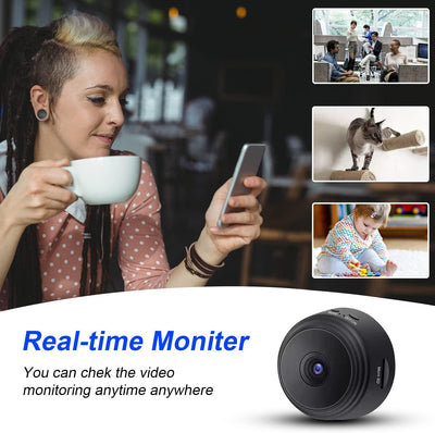 Eyecam Mini Caméra Espion : caméra de sécurité domestique compacte avec Wi-Fi