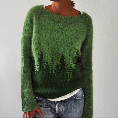 Élégant jersey pour femme avec imprimé rétro pour l'automne