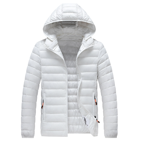 Jaqueta polar clara com capuz feminino