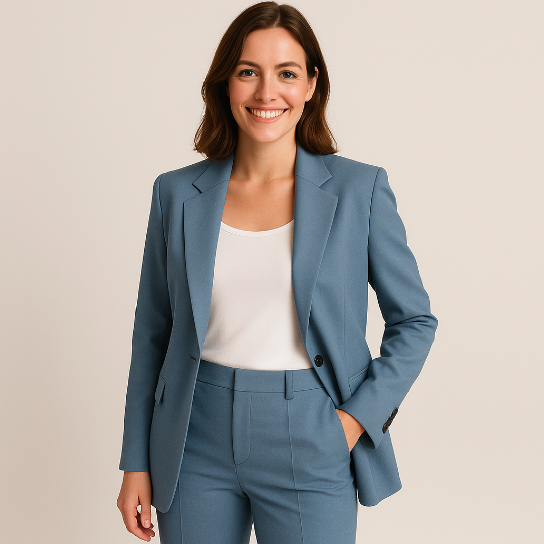 Completo elegante da donna - giacca e pantaloni aderenti per cerimonie o lavoro