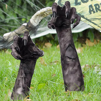 2 piezas 3D simulación Halloween fantasma mano - espeluznante jardín y decoración al aire libre