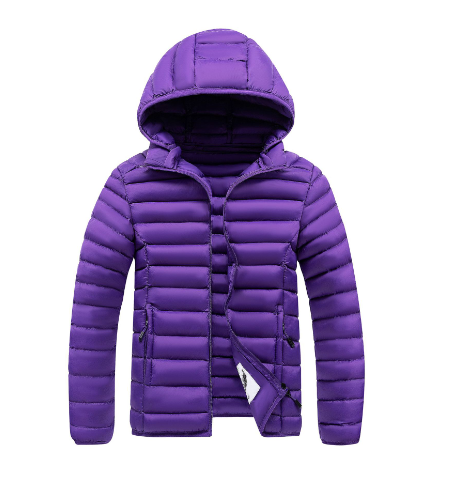 Jaqueta polar clara com capuz feminino