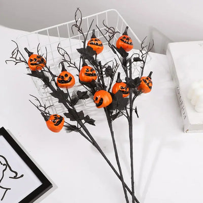 Arte de Halloween calabaza con hojas de arce