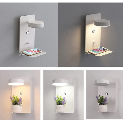 EasyHome | Lâmpada de quarto LED ajustável e carregador de telefone