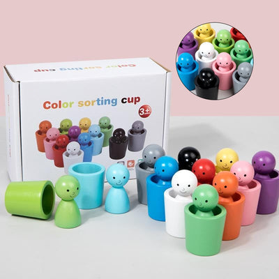 Taza Montessori para clasificar colores
