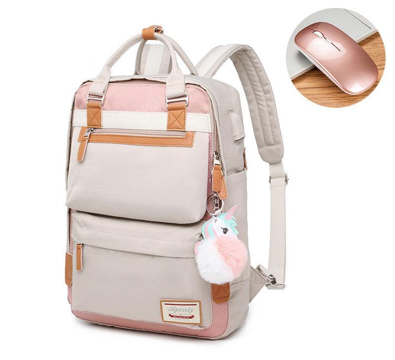 Mochila impermeável elegante com um compartimento de laptop de 15,6 polegadas