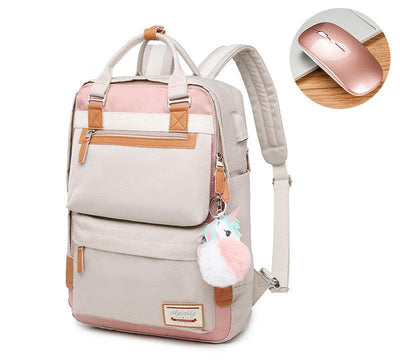 Mochila impermeável elegante com um compartimento de laptop de 15,6 polegadas