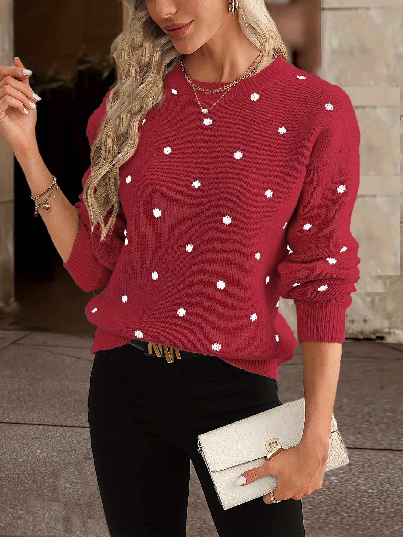 Jersey à pois Zara - Décontracté et élégant pour femme en automne et hiver