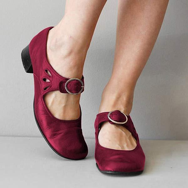 Anika - sapatos ortopédicos vintage com ponta redonda