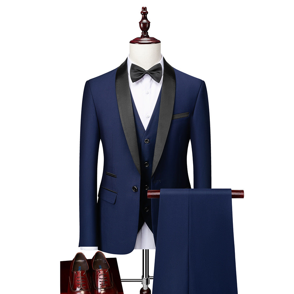 3 -peça de traje de ajuste fino para homens