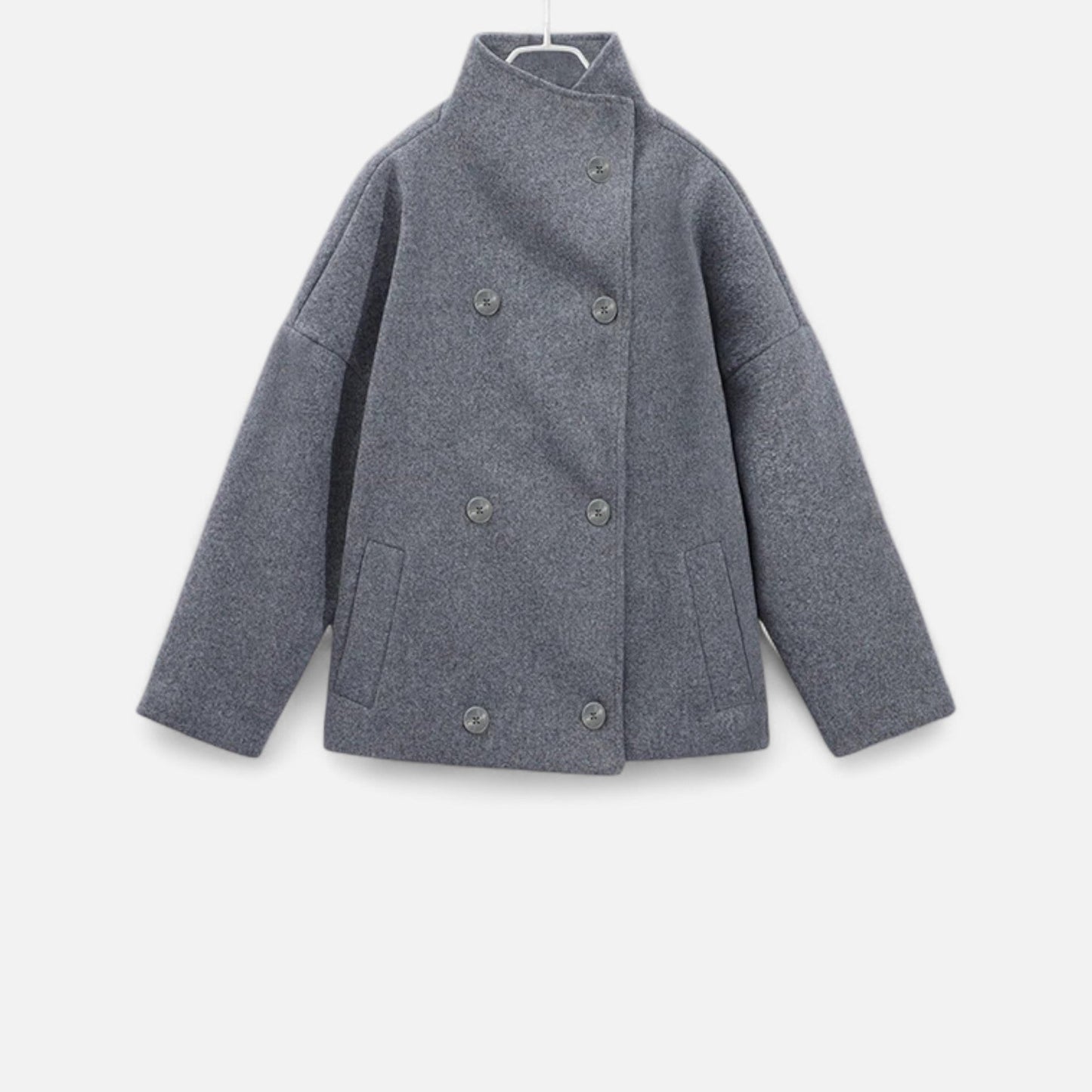 Damen Kurzmantel Hoher Kragen Chic