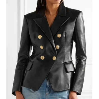 Blazer cruzado de Polielly para mulheres