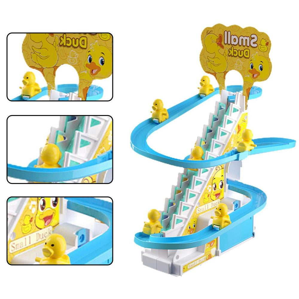 Pato deslizante de juguete con escalera