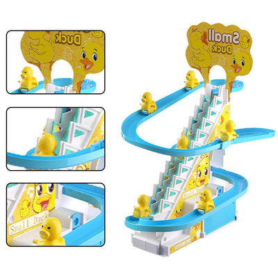 Pato deslizante de juguete con escalera