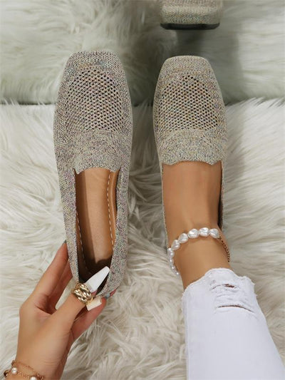 Claudia - sapatos planos não -deslizantes confortáveis ​​para mulheres com apoio ao pé do pé