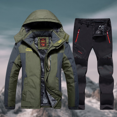 Conjunto ao ar livre para resistência à prova d'água e de inverno - jaqueta e calça