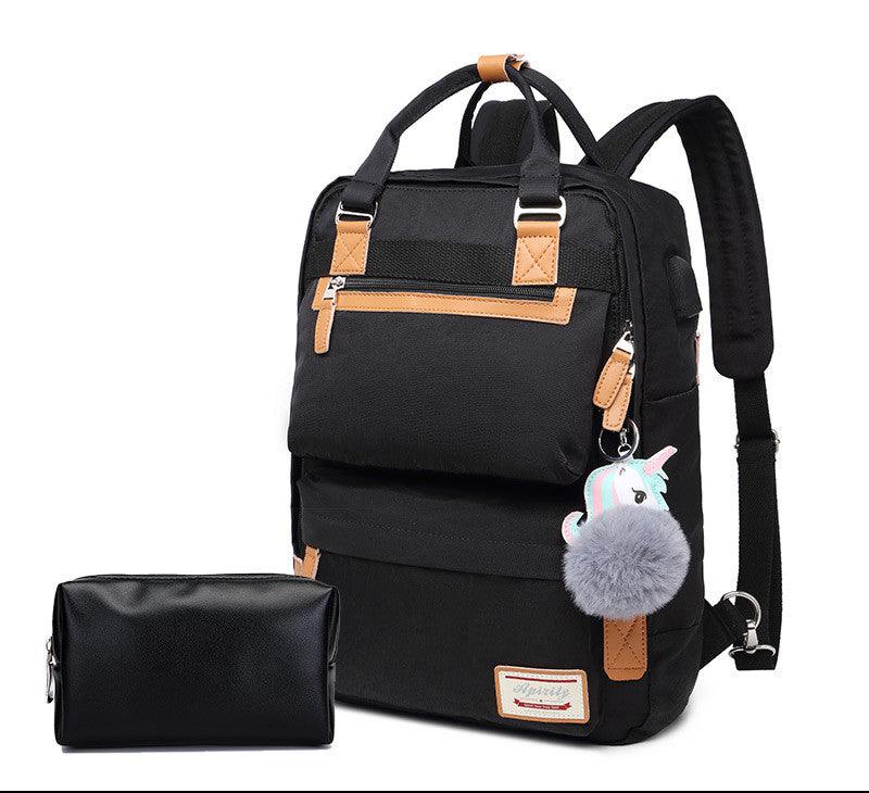 Mochila impermeável elegante com um compartimento de laptop de 15,6 polegadas
