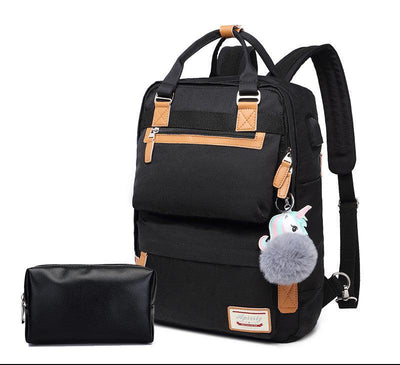 Mochila impermeável elegante com um compartimento de laptop de 15,6 polegadas