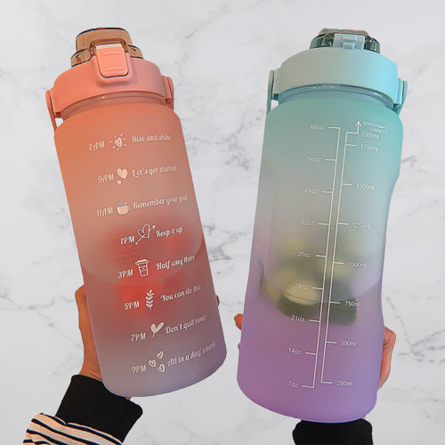 Motivational water bottle | 2l respectful of the environment