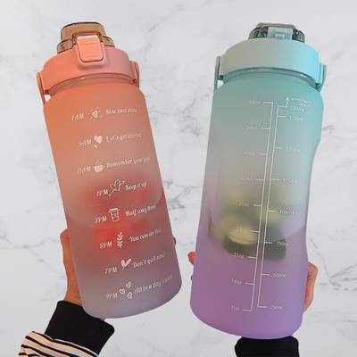 Motivational water bottle | 2l respectful of the environment