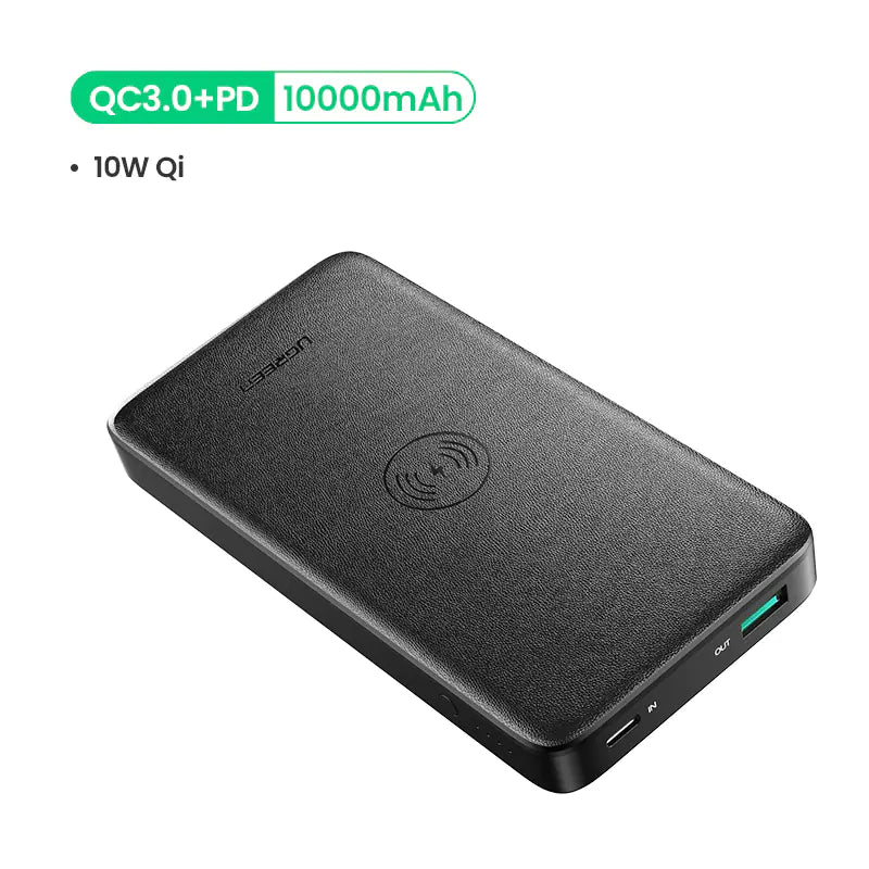 Power Bank de charge rapide sans fil - 10 000 mAh à double sortie