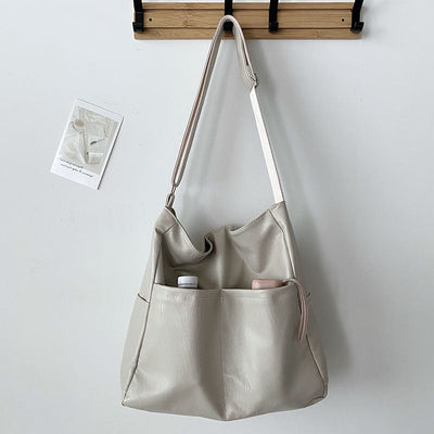 Stephanie - Bolsa de grande capacidade fabricada em couro vegano suave e estruturado